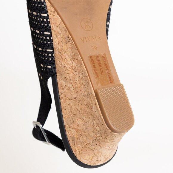 Almond-Toe Tamia Slingback Wedge Pro Black Crochet - Picture 16 of 16